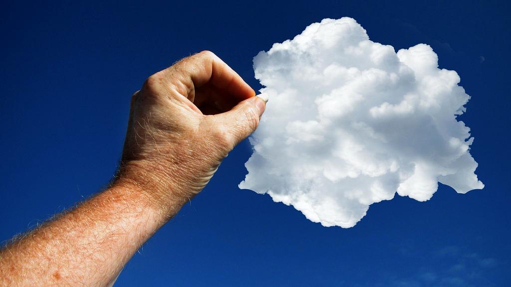 Cloud services concept with network connections and data icons